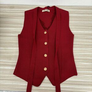 Ms. Miu Miu's red sleeveless top